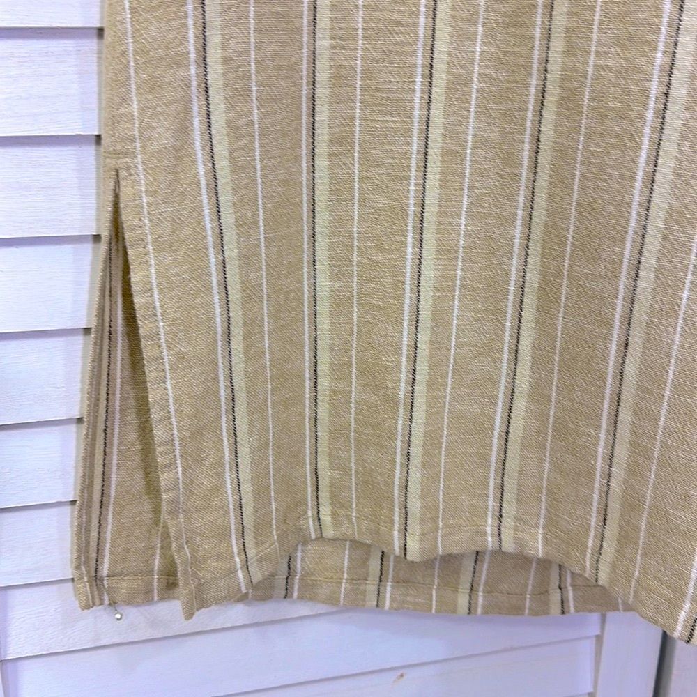 J. Jill Pants Size Large Crop Linen Blend NWOT Tan Inspection Stickers Intact - Picture 5 of 14